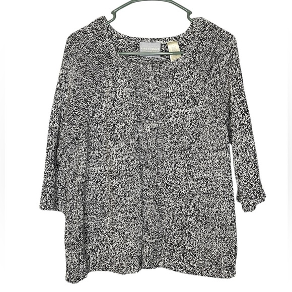First Issue by Liz Claiborne Black & White Knit Sweater, L - Picture 1 of 6
